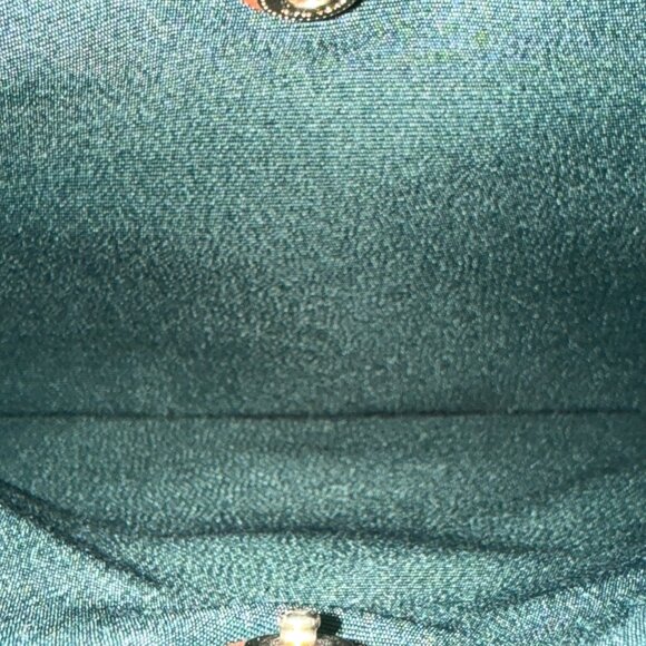 Laurel Shoulder Bag In Blocked Signature Maxi Signature Leather (Sage/Turquoise) - Picture 10 of 16